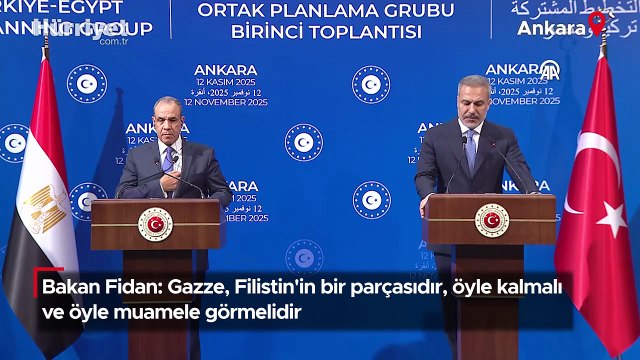 Bakan Fidan: Gazze, Filistin'in bir parçasıdır, öyle kalmalı ve öyle muamele görmelidir
