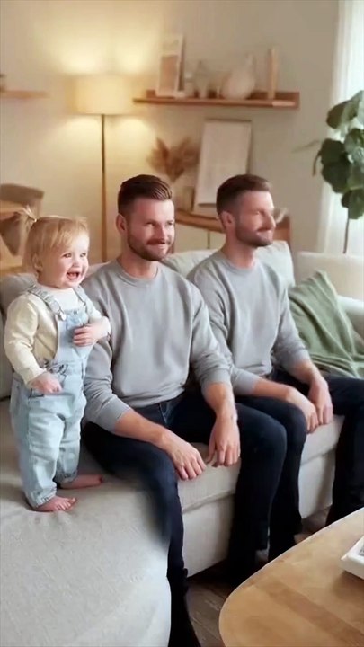 When Baby Realizes There Are Two Daddies… and Two Mommies! 😳😂