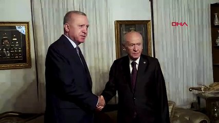 Cumhurbaşkanı Erdoğan, Bahçeli ile bir araya geldi