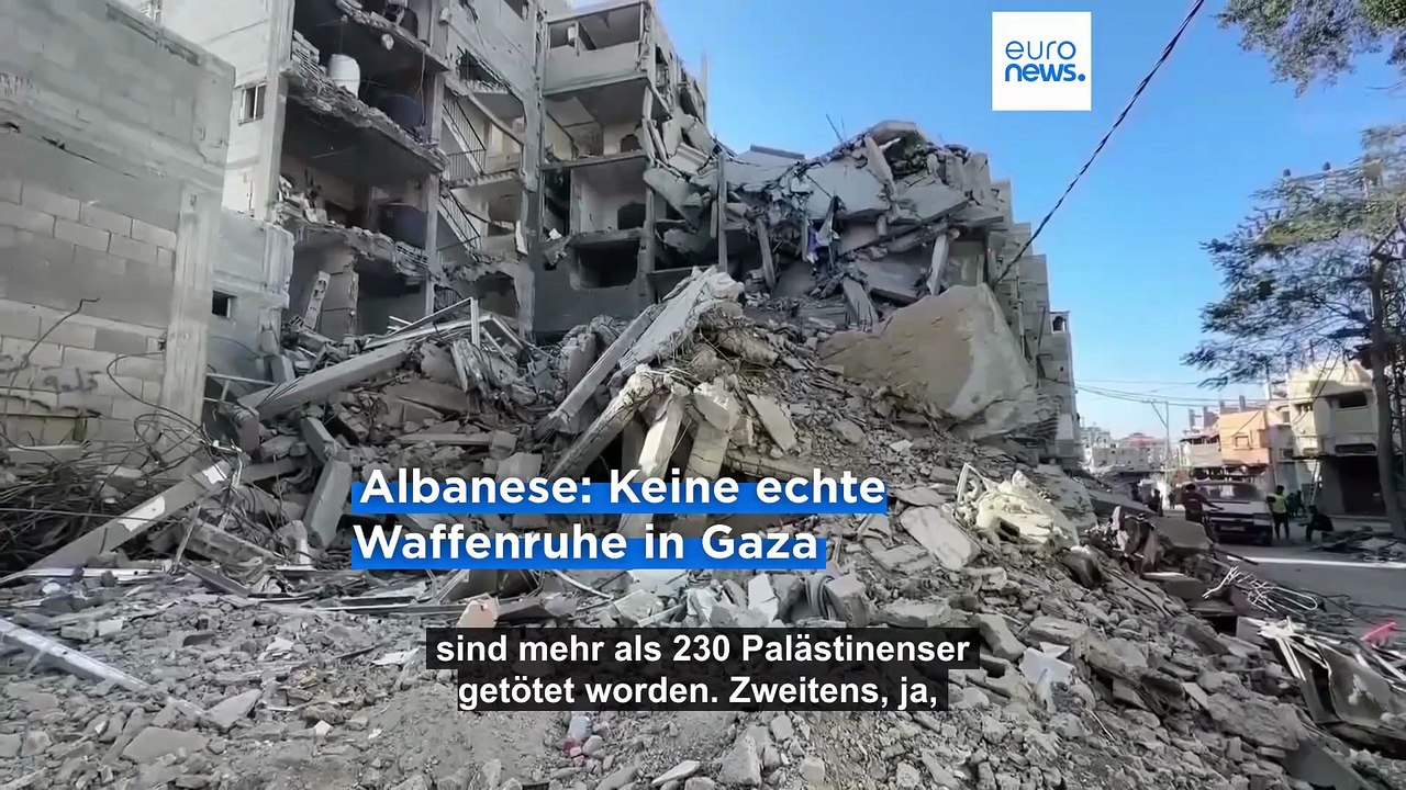 Euronews Interview mit UN-Sonderberichterstatterin Albanese: "Kein echter Waffenstillstand in Gaza"