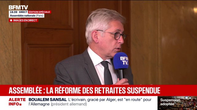 Suspension de la réforme des retraites: C'est une aberration économique , estime Frédéric Valletoux (Horizons)
