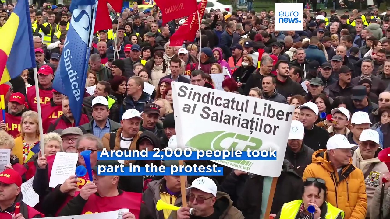 Thousands march through Bucharest in protest against austerity measures