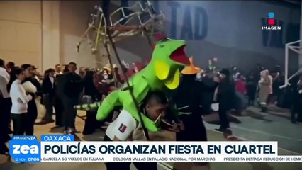 Policías de Oaxaca en polémica luego de organizar una fiesta en el cuartel