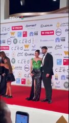 ابنها ظهر معاها لأول مرة.. لقاء الخميسي في افتتاح مهرجان القاهرة السينمائي