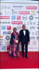 إلهام شاهين ونور النبوي ومحمود حميدة وشريف منير في افتتاح مهرجان القاهرة السينمائي