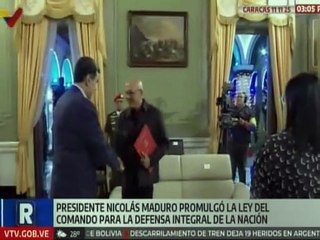 Pdte. Maduro promulgó la Ley del Comando para la Defensa Integral de la Nación