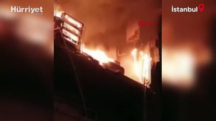 Kağıthane'de bir binada yaşanan patlama kamerada!