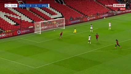 L'ouverture du score de Melvine Malard pour Manchester United face au PSG - Foot - Ligue des champions (F)