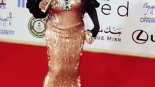 غادة ابراهيم بفستان مفتاح الحياة من على ريد كاربت مهرجان القاهرة