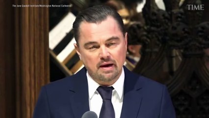 Leonardo DiCaprio Pays Tribute to Jane Goodall in Memorial Service