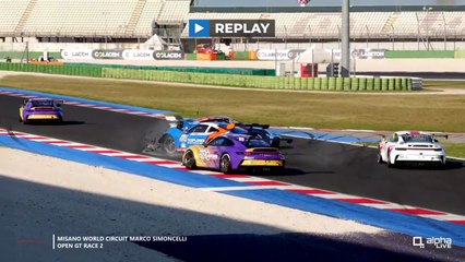 Porsche Sports Cup Suisse Open GT 2025 Misano Race 2 Gelf Takahashi Big Crash