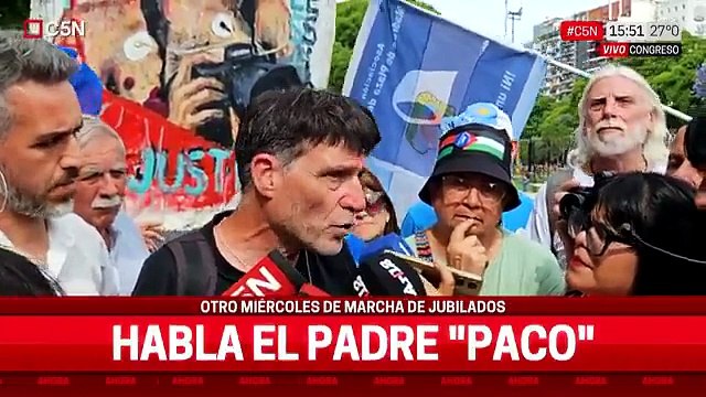 Padre Paco habla luego de ser detenido en marcha de jubilados