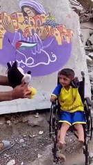 A Palestinian child playing wants a childhood life|Bath uk