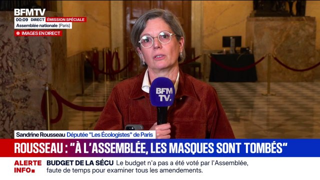 Il n'y avait pas de volonté de voter ce PLFSS , estime Sandrine Rousseau, députée Les Écologistes