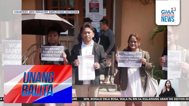 100 BPO companies na inirereklamo ng umano'y puwersahang pagpapapasok sa kanilang mga empleyado sa kasagsagan ng Bagyong Uwan, iniimbestigahan na ng DOLE | Unang Balita