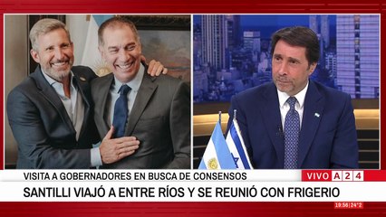 Santilli le envió un mensaje a Kicillof en una conferencia de prensa que encabezó en Entre Ríos