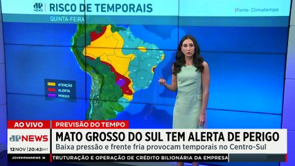 Previsão do Tempo: Baixa pressão e frente fria provocam temporais no Centro-Sul