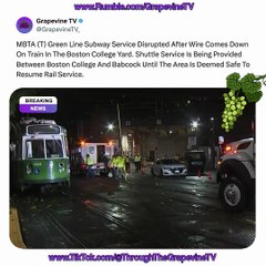 MBTA Green Line Service Halted After Wire Falls On Train Near Boston College; Shuttles Replace (T)