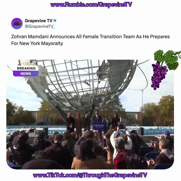 Zohran Mamdani Announces All Female Transition Team As He Prepares For New York Mayoralty