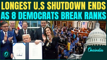 U.S BREAKING: Longest Shutdown ENDS After 43 Days of Turmoil | 8 Democrats HELPS Trump To Pass Bill