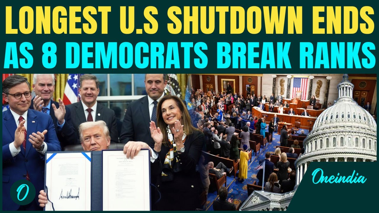 U.S BREAKING: Longest Shutdown ENDS After 43 Days of Turmoil | 8 Democrats HELPS Trump To Pass Bill