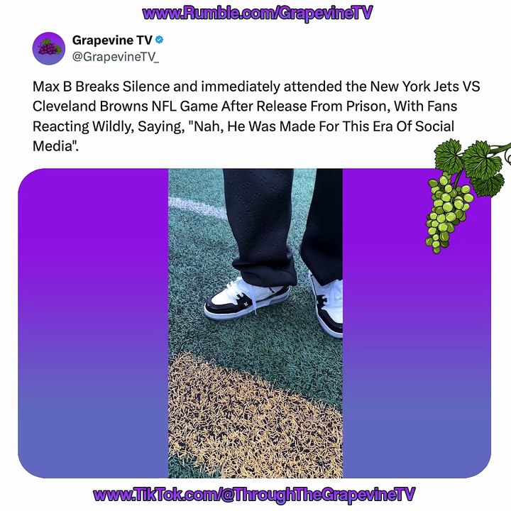 Max B Attends Jets VS Browns Game After Prison Release; Fans Say, “He Was Made for Social Media.”