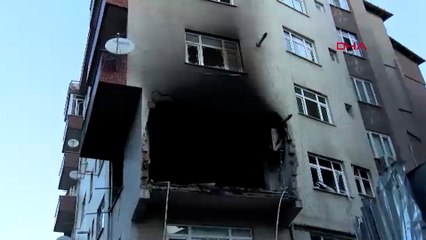 Kağıthane'de 6 katlı binadaki patlamanın izleri havanın aydınlanmasıyla ortaya çıktı