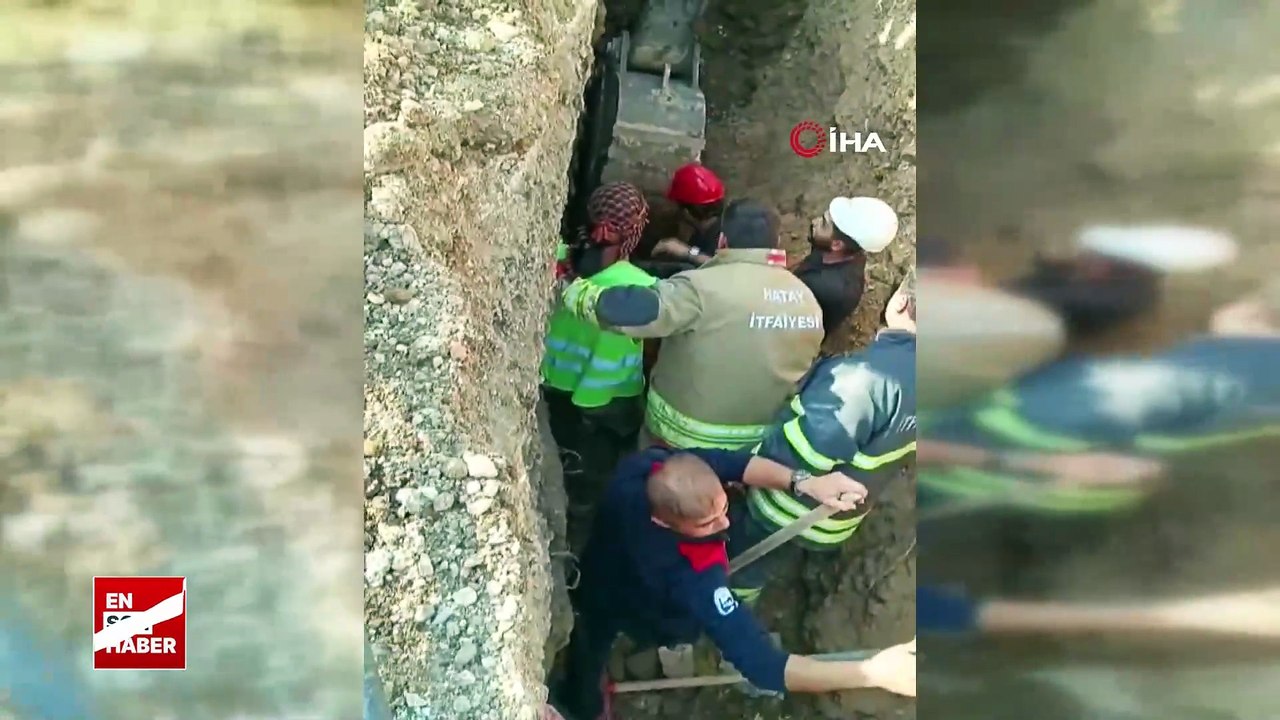 Hatay'da şantiye alanında yaşanan göçükte mahsur kalan işçi kurtarıldı