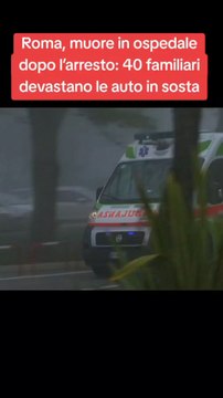 Roma, muore in ospedale dopo l’arresto: 40 familiari devastano le auto in sosta.#ansa #tg #cronaca #giallo #italiatiktok #socialnews #perteeeee #tiktoknews #daytime #news