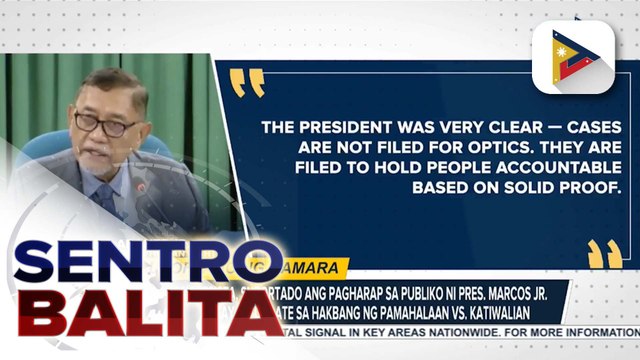 Pagbibigay ng updates ni PBBM, patunay na hindi lang ‘for optics’ ang mga aksyon ng pamahalaan vs. mga sangkot sa anomalya sa flood control projects ayon sa ilang kongresista | ulat ni Mela Lesmoras