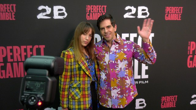 Vittoria Buraschi and Eli Roth attend the red carpet premiere of The Perfect Gamble in Los Angeles