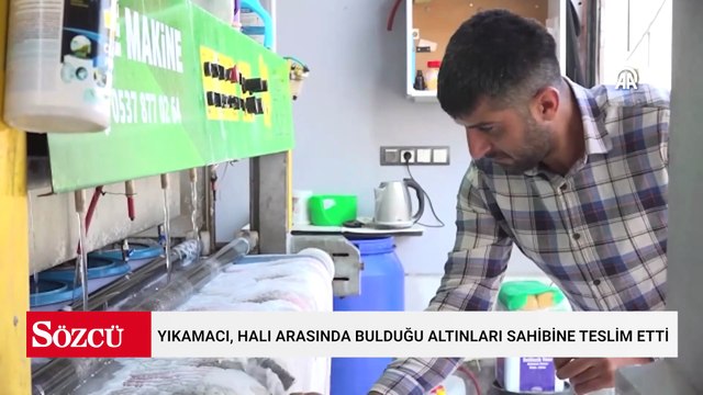 Yıkamacı, halı arasında bulduğu altınları sahibine teslim etti