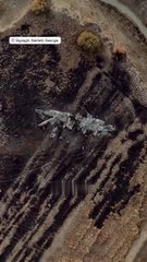 20 askerin şehit olduğu C-130 askeri kargo uçağının enkazı havadan görüntülendi