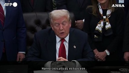 Trump: "Oggi stiamo inviando un messaggio chiaro: non cederemo mai all'estorsione"