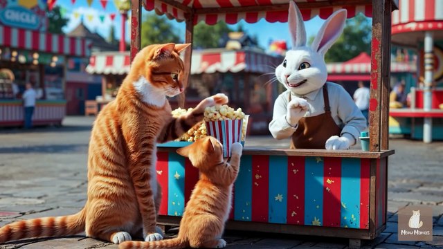 Ginger Kitten and Mother Cat Rescue an Abandoned Kitten, Take Care of Him Like Family 🐾 🚲❤️