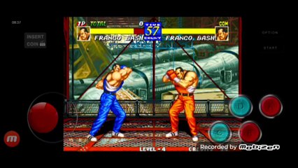 Fatal Fury 3 Franco Bash vs Franco Bash clone fala de vitória do Franco Bash em português
