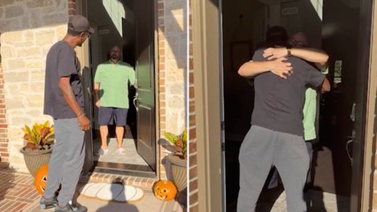 Son Surprises Veteran Dad With Battle Buddy He's Not Seen In Eight Years