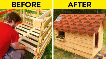 Backyard Oasis: DIY House with WOODEN PALLETS!