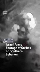 Israeli Army Footage of Strikes on Southern Lebanon