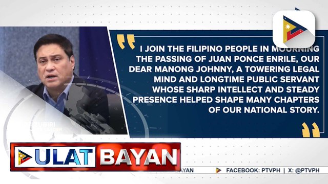 Mga senador, nagpaabot ng pakikiramay sa pagpanaw ni dating Senator Juan Ponce Enrile | ulat ni Daniel Manalastas