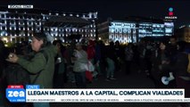 Maestros de la CNTE comienzan a llegar al Zócalo de la CDMX