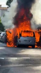 Un véhicule s'embrase à Saint-Laurent-du-Var le long du boulevard Jean Ossola