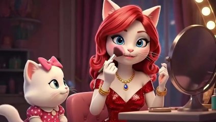 Beautiful Cute Kitten Doing Makeup for the First Time | Fashion Show.