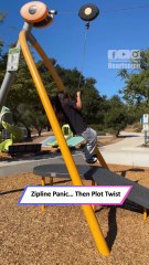 Zipline Ride Takes a Wild Turn—Girl’s Unexpected Landing Goes Viral|| Heartsome 💖