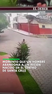Cámaras captan al hombre que dejó una caja con un recién nacido sin vida