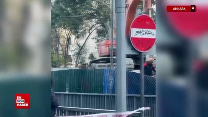 Ankara'da kontrollü yıkım esnasında bina araçların üzerine çöktü