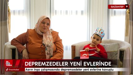 Depremzedeler yeni evlerine kavuştu