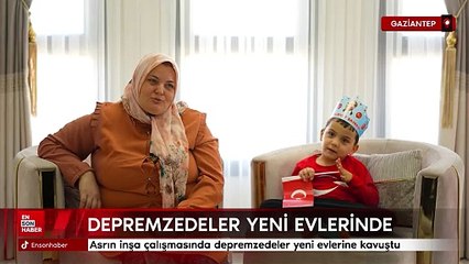 Depremzedeler yeni evlerine kavuştu