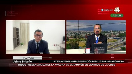 Jaime Briseño habla sobre cómo todos pueden aplicarse la vacuna vs sarampión en centros de la udeg