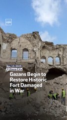 Gazans Begin to Restore Historic Fort Damaged in War